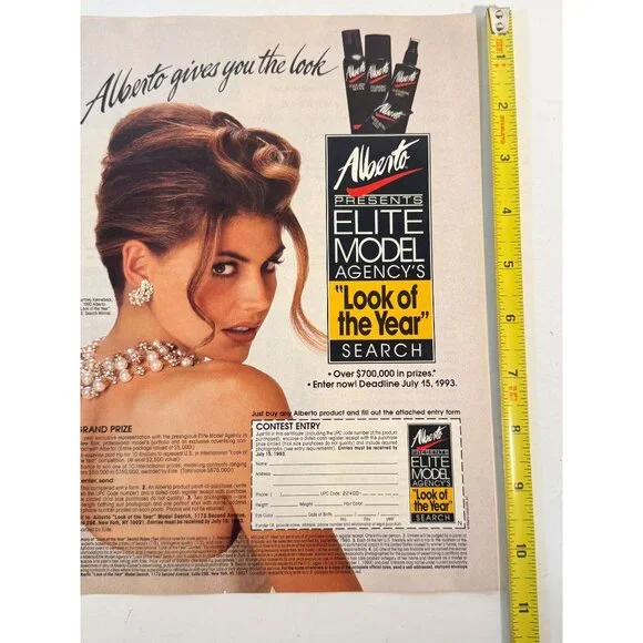 Vintage 1993 Alberto Elite Model Agency Search Beauty Advertisement Print Ad - Picture 2 of 3